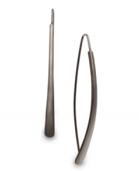 Give your look the extra edge with sleek accessories. These tapered, linear drops by Alfani feature modern design to frame the face. Crafted in hematite tone mixed metal. Approximate drop: 2-1/2 inches.