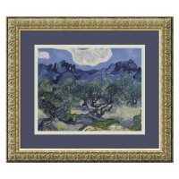 The Olive Trees 1889 by Vincent Van Gogh, Framed Print Art - 14.06 x 16.12