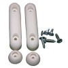 Lasco 02-3241 White Rubber Toilet Seat Replacement Bumpers with Screws