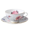 Step into a delightful garden party with Wedgwood's whimsical tea cup and saucer adds a flourish of color to your table with sophisticated and lively style.