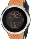 Gucci Men's YA114104 I-Gucci Digital Orange Black Rubber Strap Watch