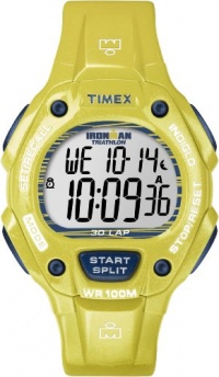 Timex Unisex T5K6849J Ironman Traditional 30-Lap Glimmer Full-Size Yellow Sheen Resin Strap Watch