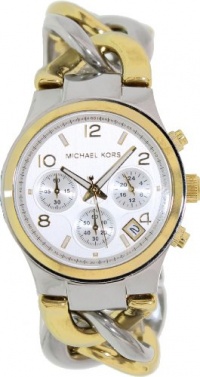 Michael Kors Twist Chain Chronograph White Dial Ladies Watch MK3199