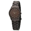 Skagen Women's 347SDXD Black Label Brown, Stainless Steel With Swarovski Elements Watch