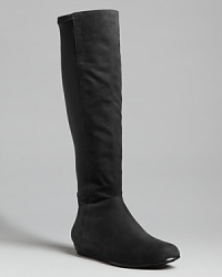 These tall, flat boots feature a casual shape and appeal that's simply Elieen Fisher.