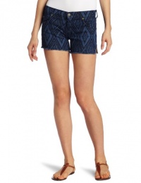 7 For All Mankind Women's Carlie Cut-Off Short in Blue Diamond Laser, Blue Diamond Laser, 28