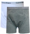 Calvin Klein White and Grey 2 Pack Boxer Briefs for boys (6/7)