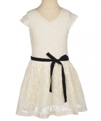 Guess Lacing Up Dress (Sizes 7 - 16) - white, 14