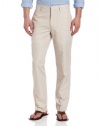 Cubavera Men's Linen Cotton Herringbone Textured Pant