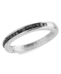 Understated elegance. This bracelet from Kenneth Cole New York is crafted from silver-tone mixed metal, with hematite-colored accents giving it a formal feel. Approximate diameter: 2-1/4 inches.