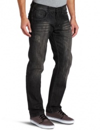 Southpole Men's Streaky Distressed Soft Denim