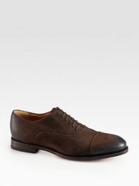 Burnished suede with smooth laces. Burnished suedeLeather lining and soleMade in Italy