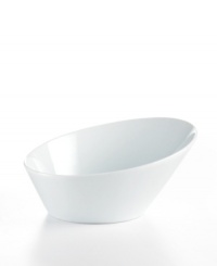 This multi-purpose serving bowl does it all, transitioning smoothly from the oven or microwave and into the dishwasher in modern white porcelain. From The Cellar.