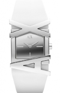 Armani Exchange Mens A|X White Rubber Strap Watch