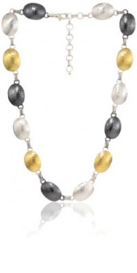 GURHAN Jordan Dark Silver and Gold Alternation All Around Necklace