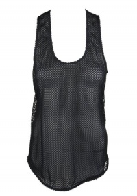 Timo Weiland Womens Racerback Mesh Sleeveless Top