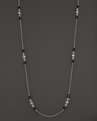 Black onyx and pearls shine on this sterling silver necklace from Konstantino.