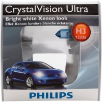 Philips H3 CrystalVision Ultra Headlight Bulb, Pack of 2