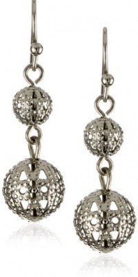 1928 Jewelry Cirque Silver Globe Earrings