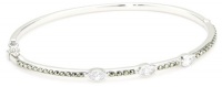 Judith Jack Classics Sterling Silver Marcasite Pave Cubic Zirconia Mini Stackable Bangle Bracelet