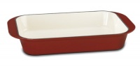 Cuisinart CI1136-24CR Chef's Classic Enameled Cast Iron 14-Inch Roasting/Lasagna Pan, Cardinal Red