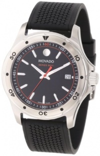 Movado Men's 2600099 Series 800 Performance Steel Case w/Black Textured Rubber Strap Watch