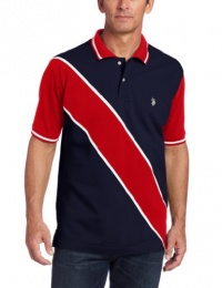 U.S. Polo Assn. Men's Solid Polo with Contrast Color Piecing