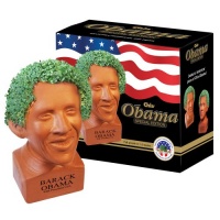 Chia Obama Handmade Decorative Planter, Happy Pose