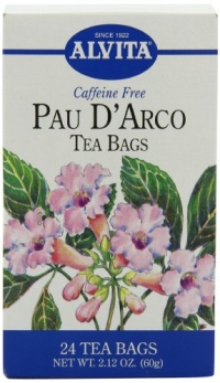 Alvita Tea Bags, Pau D'Arco, Caffeine Free, 24 tea bags (2.12 oz) 60 g (Pack of 3)