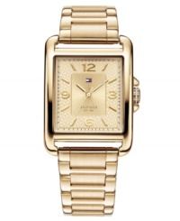 Dress your outfits in golden shine with this elegant watch from Tommy Hilfiger.