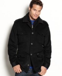 This jacket from Tommy Bahama is a standout item for your cold-weather look.