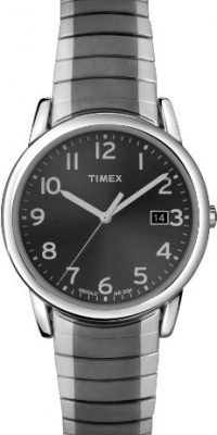 Timex Men's T2N949 Elevated Classics Dress Gray Dial Gun Metal Stainless Steel Expansion Band Watch