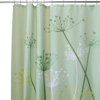 Interdesign Thistle Shower Curtain, Green, 72 Inches X 72 Inches