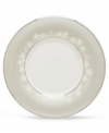 Underscore the elegance and delicacy of your Bellina cup with this matching bone china saucer displaying the same delicate floral design with textured white beads and stunning platinum trim. From Lenox's dinnerware and dishes collection.