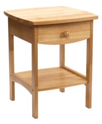 Winsome Wood End Table/Night Stand with Drawer and Shelf, Natural