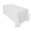 90 x 132 in. Rectangular Polyester Tablecloth White