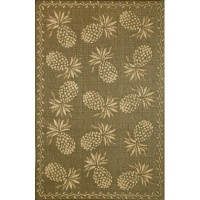 Tommy Bahama Rugs Thatcher Pineapple Wheat Indoor / Outdoor Rug 3'3 x 4'11