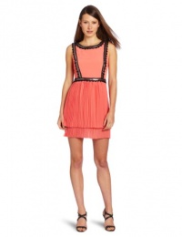 Plenty by Tracy Reese Women's Tiered Frock, Neon Coral, 8