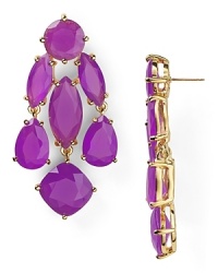 Introduce kate spade new york's playful aesthetic to your look with this pair of chandelier earrings. Cast in plated metal and accented by a colorful cascade, they've got style in spades.