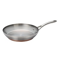 Strong, longlasting stainless steel construction makes this durable, generously sized skillet from Anolon perfect for searing, browning and pan frying a wide range of foods.