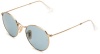 Ray-Ban 0RB3447 Round Sunglasses,Gold Frame/Sky Blue Lens,One Size