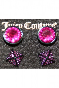 Juicy Couture Glam Rocks Gemstone Stud Earring Set