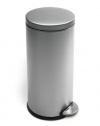 simplehuman Round Step Trash Can, Fingerprint-Proof Brushed Stainless Steel, 30 Liters /8 Gallons