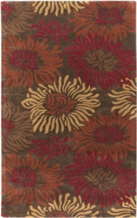 Area Rug 5x8 Rectangle Contemporary Charcoal Color - Surya Goa Area Rug from RugPal.com