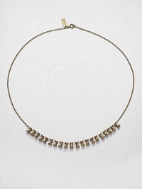 The graphic shape of the ubiquitous push pin forms this witty and chic chain necklace.BrassLength, about 18C-ring claspImported