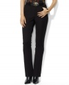 Rendered in smooth stretch cotton twill, Lauren Ralph Lauren's petite pants channel sophisticated elegance in a classic silhouette with a sleek straight leg.