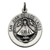 Sterling Silver San Juan Los Lagos Religious Medal Nuestra Senora De Los Lagos