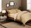 Pinzon Signature 190-Gram Velvet Flannel King Duvet Set, Chamois