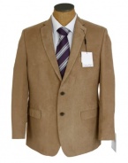 Calvin Klein Mens 2 Button Tan Micro Corduroy Slim Fit Sport Coat Jacket