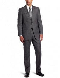 Tommy Hilfiger Men's 2 Button Side Vent Trim Fit Solid Suit with Flat Front Pant